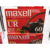 1 Lot of 110 MAXELL 60 Minute Normal Bias Audio Cassettes, NEW...Sealed !!!