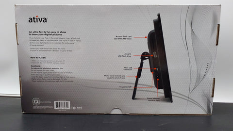 Ativa PF-8DN-202-P3R 8" Digital Photo Frame 800x600 Black