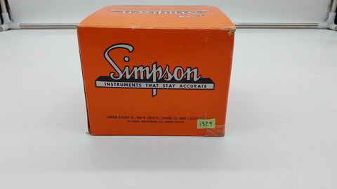 Simpson Electric test meter (Model 1329, Cat. No. 6480, Box No. 5-113843)