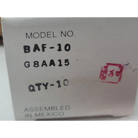 10 amp ATO Regular blade FUSE box of 10 made by General Dynamics, Jerrold CATV products division BAF-10