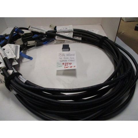 LOT OF 12 IBM 44V4041 SAS 4X AL CABLES, 1M....PRE OWNED