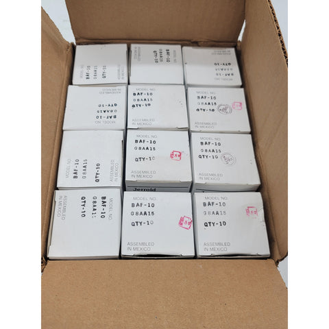 10 amp ATO Regular blade FUSE box of 10 made by General Dynamics, Jerrold CATV products division BAF-10