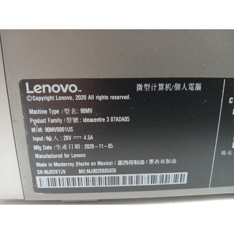 Lenovo IdeaCentre 3 Desktop Athlon Silver 3050U 4GB 256GB 90NT0000US