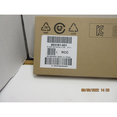 NEW HP Keyboard Business Black Slim USB Windows Enhanced P/N 803181-001 (AMX)