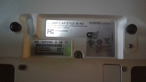 Lot of 35 Cisco AIR-CAP3702I-B-K9 Wireless Access Points w/Mounts and one AIR-CT3504-K9 Controller