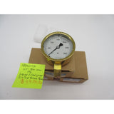 NOSHOK 25-300-3000-psi/bar, 2-1/2" Brass Case Gauge, New in Box