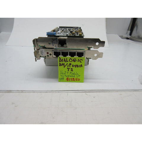 DIALOGIC DM/1P2431A T1 VoLP Card w/network interface. Pre Owned