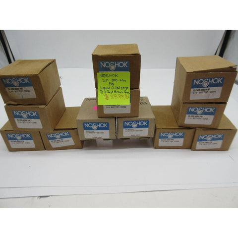 NOSHOK 25-300-3000-psi/bar, 2-1/2" Brass Case Gauge, New in Box