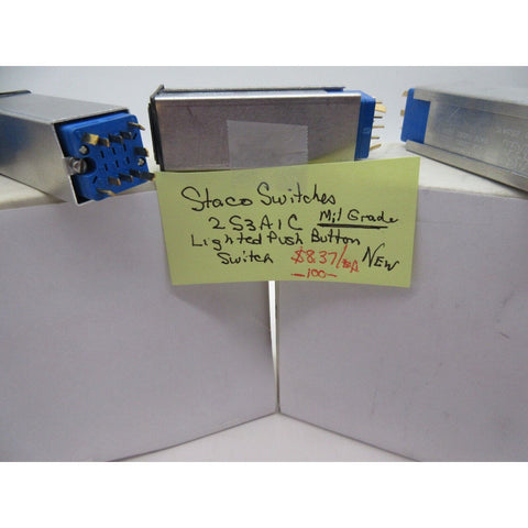 Staco Push Button Switch, 2S3A1C, Aircraft Replacement, Bulk Packed, NEW