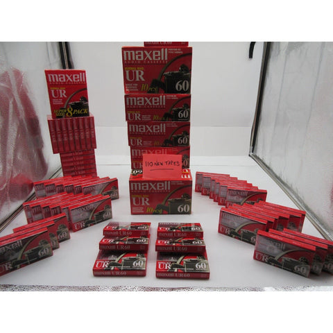 1 Lot of 110 MAXELL 60 Minute Normal Bias Audio Cassettes, NEW...Sealed !!!