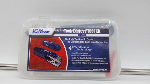 ICM Corp Tech Express Cable Pro CPLCRBC Coax Compression Tool Kit