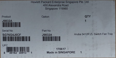 HP 5412R zl2 Switch Fan Tray, J9832A