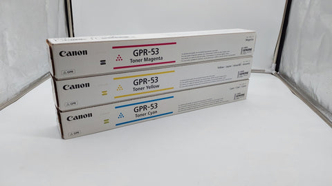 Genuine 1 Set CANON GPR-53 Toner Cartridge Full Set - Black Cyan Yellow Magenta (CYMK) for imageRUNNER and imageRUNNER ADVANCE