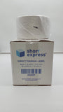 Box of 4 1000-sheet Rolls of Shorr Express 4x6 in Direct Thermal Label with 3 in Core,