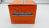 Lot of 2 Simpson Electric test meters (Model 1329, Cat. No. 6480, Box No. 5-113843) 0-3 DC Milliamps