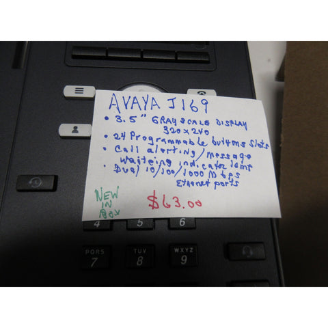 AVAYA J169 IP BUSINESS PHONE, NEW...COMPLETE IN BOX